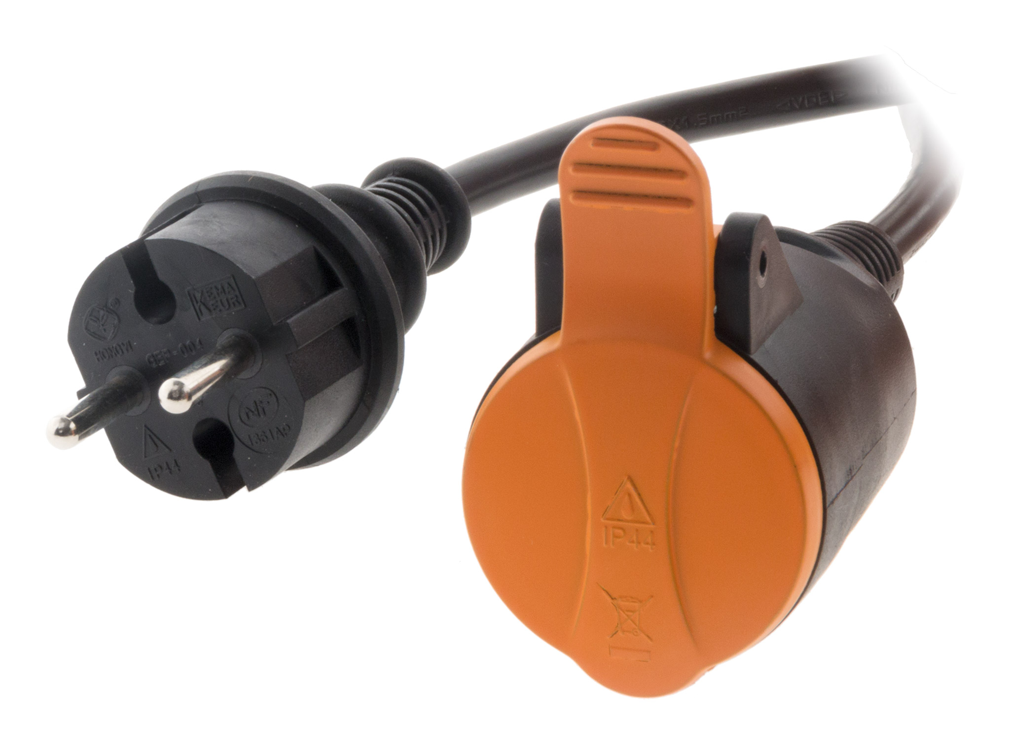 Rallonge étanche 2p h05vv-f 2x 1,5mm² 10m-zenitech
