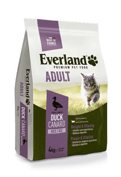 Croquette Chat adulte Canard 4kg - EVERLAND