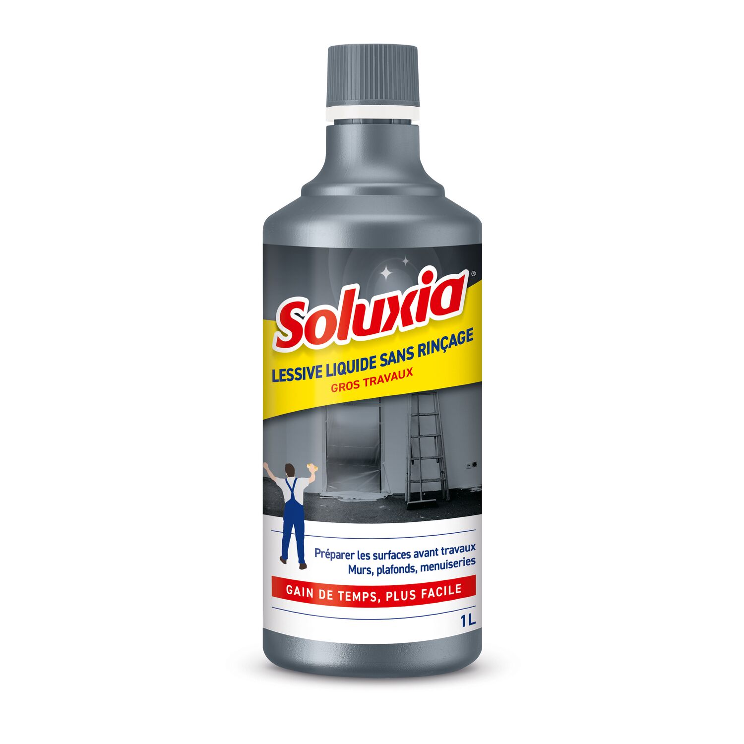 Lessive gros travaux sans rinçage liquide 1L - SOLUXIA