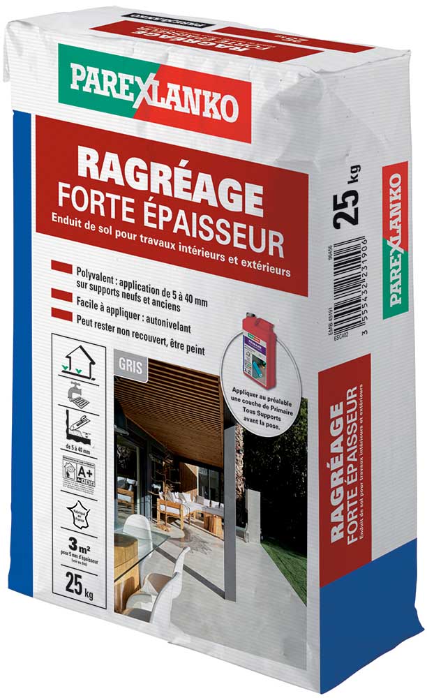 Ragréage forte épaisseur autonivelant 25kg - PAREXLANKO
