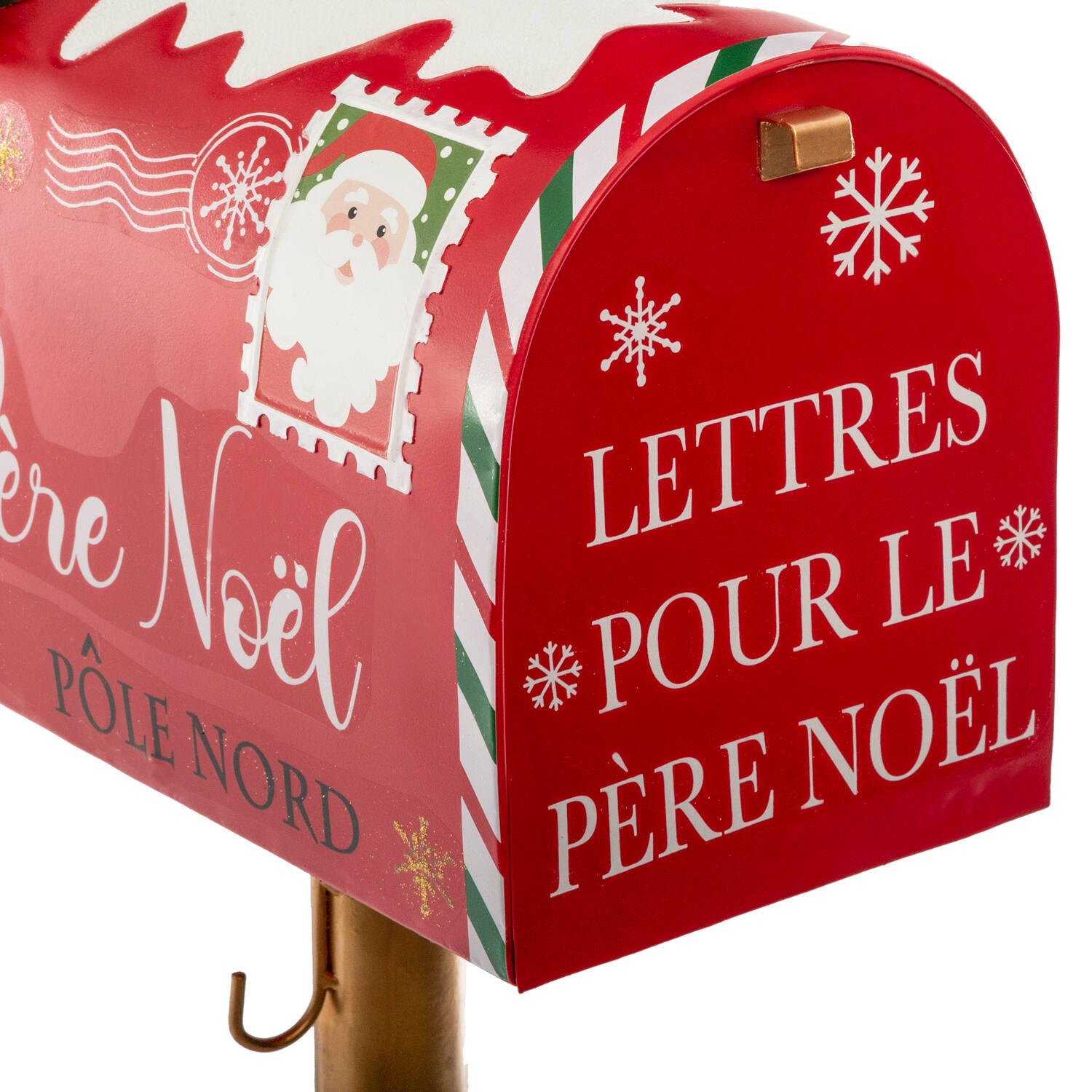 Boite lettres rouge métal h100