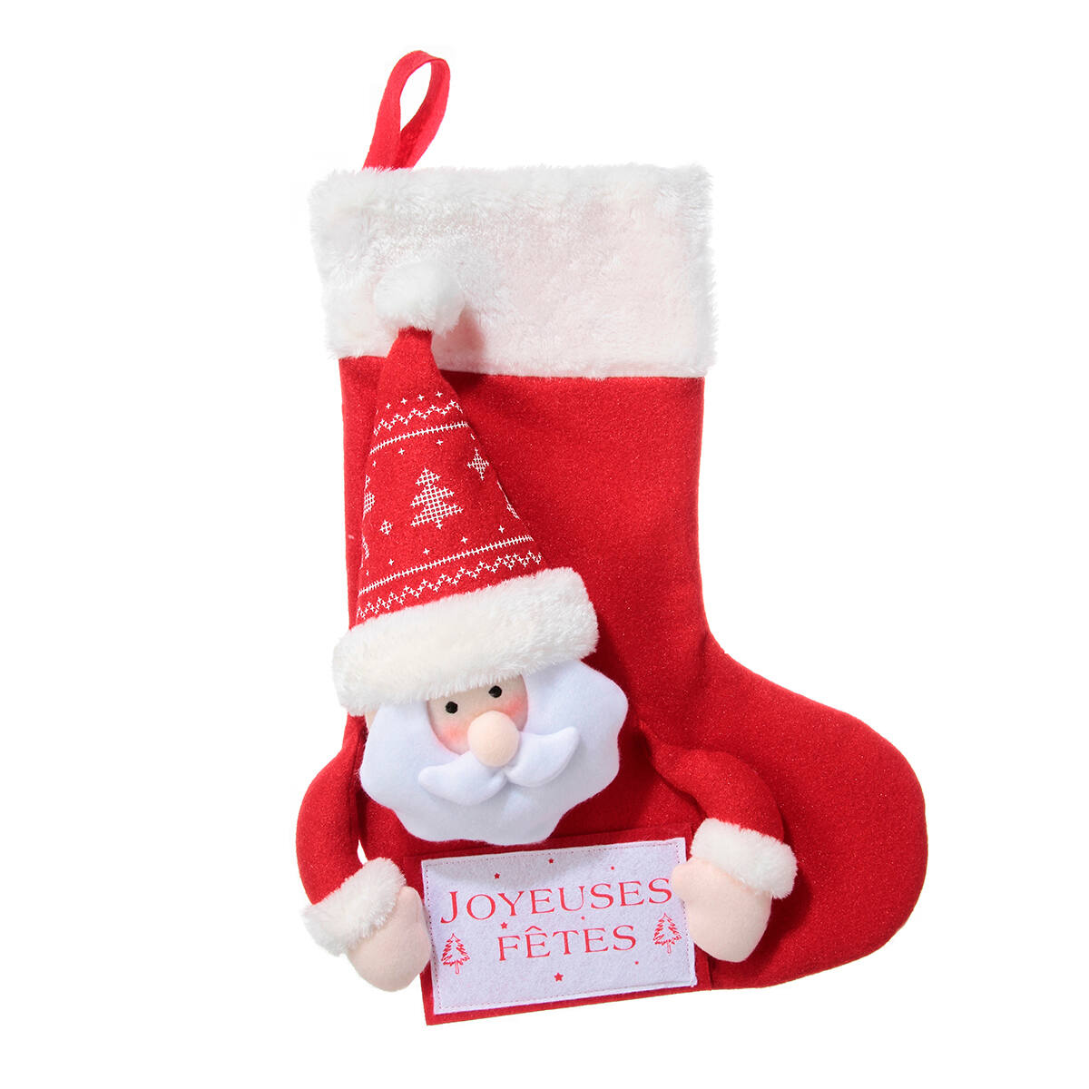 Décoration de Noël Suspension botte Père Noël 50cm - FEERIC