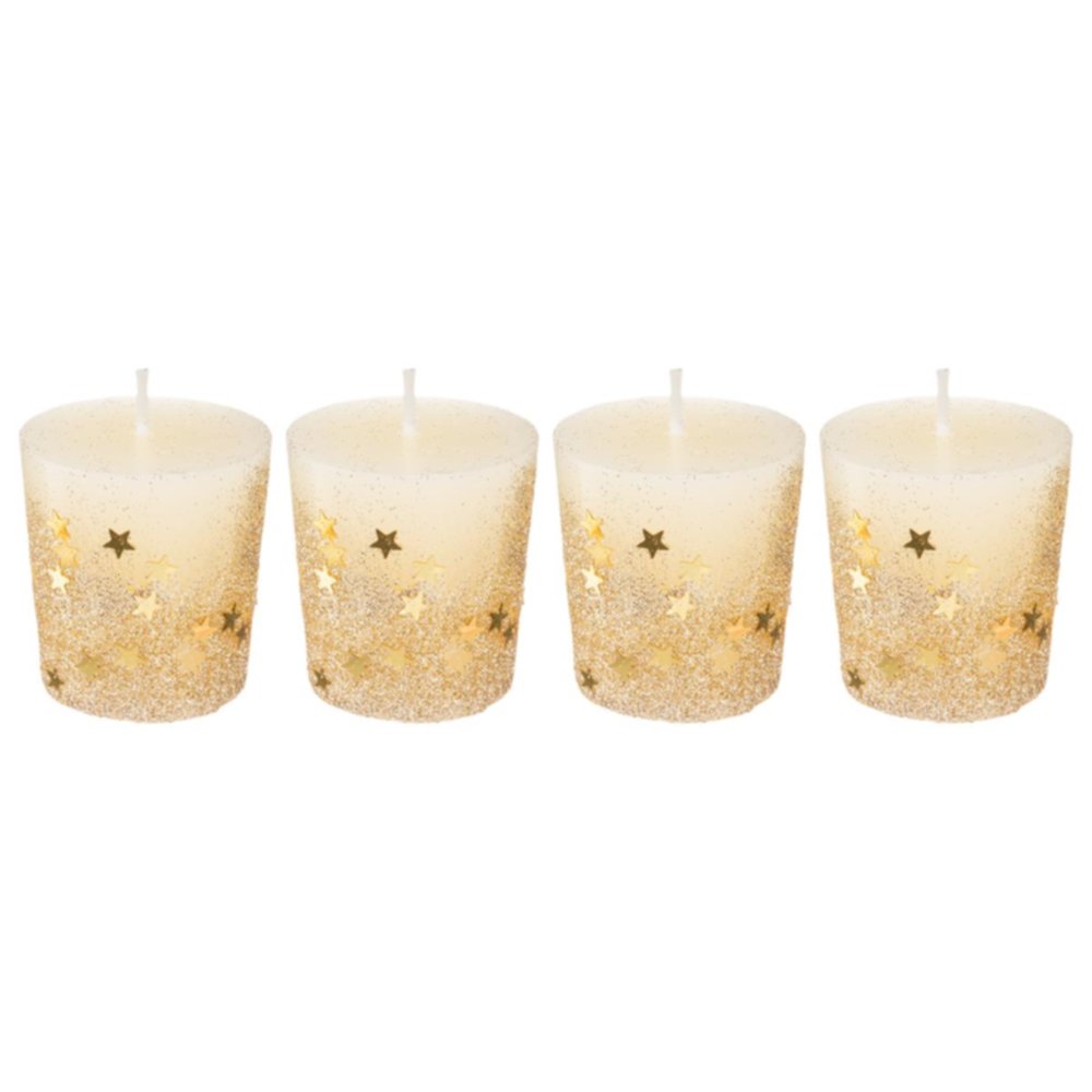 Bougie votive x4 or 4cm 