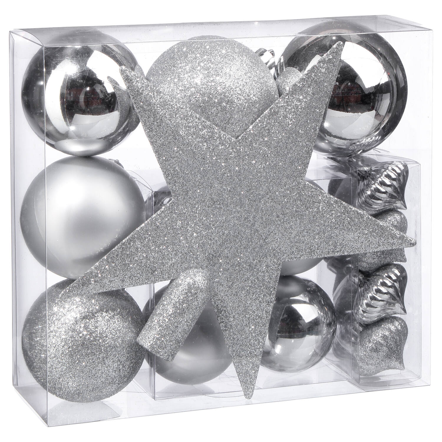 Kit déco argent 18 pièces