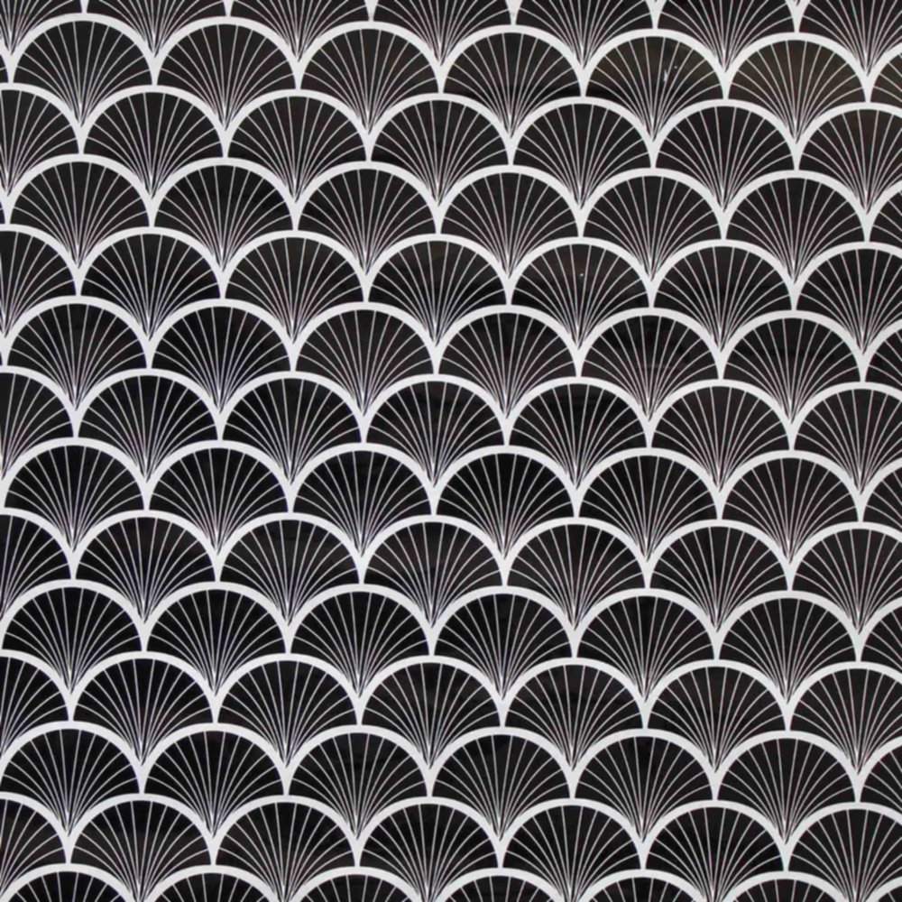 Adhésif décoratif Artdéco blanc/noir 0.45 x 2 m - D.D'INTERIEUR