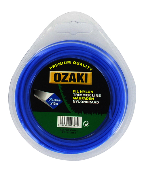 Coque fil nylon carré Ø2 mm, 15 m - OZAKI