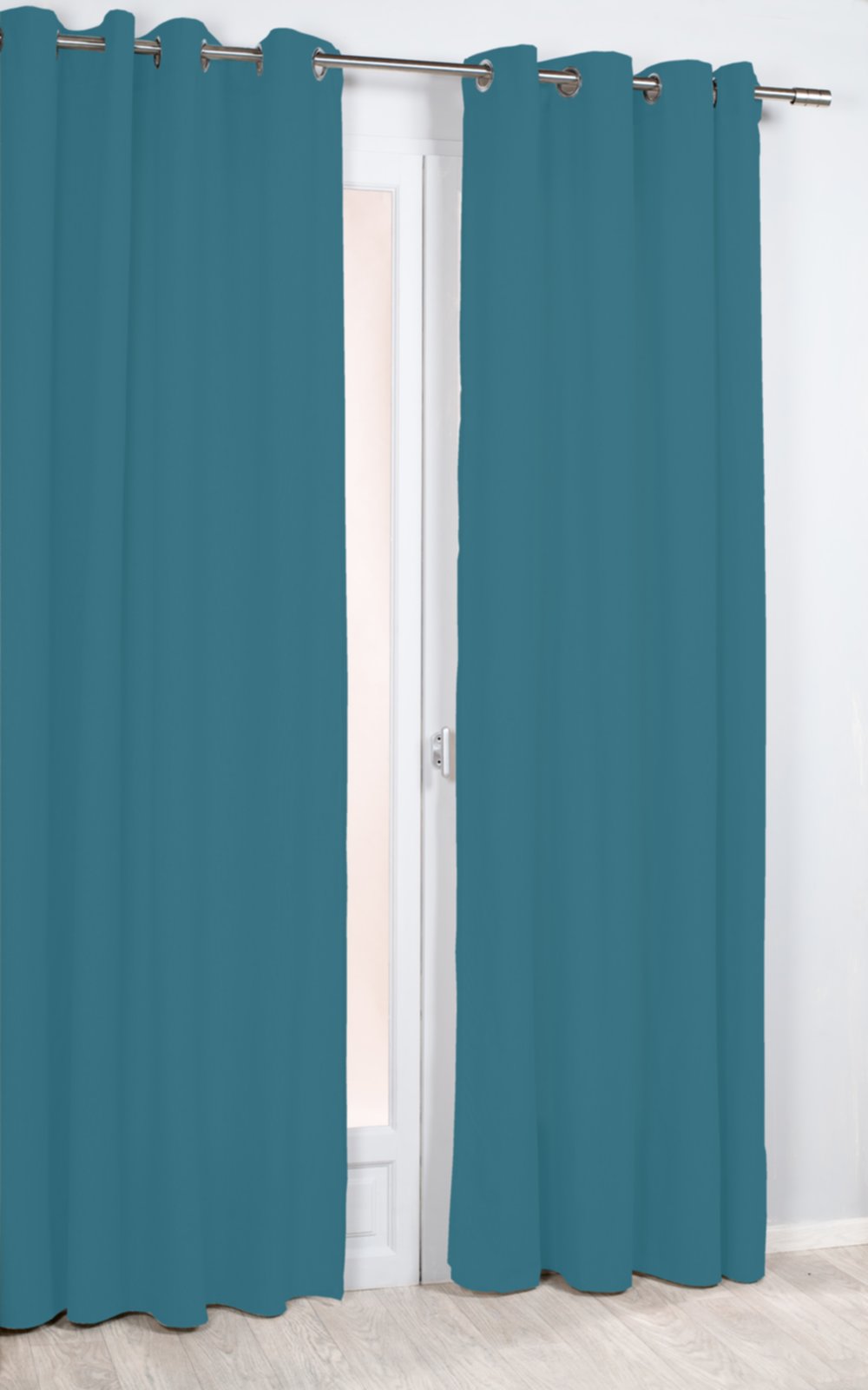 Rideau Nocturne occultant 135x260cm bleu 140 - ROCLE
