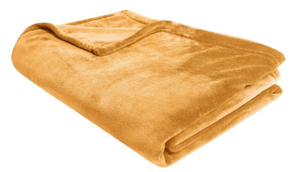 Plaid Oggya jaune ocre 120x180cm - JBY CREATION