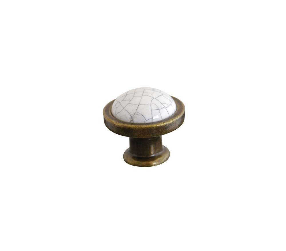 Bouton meuble Classique Laiton Vieilli ø38mm h33mm - B BEAUTY 
