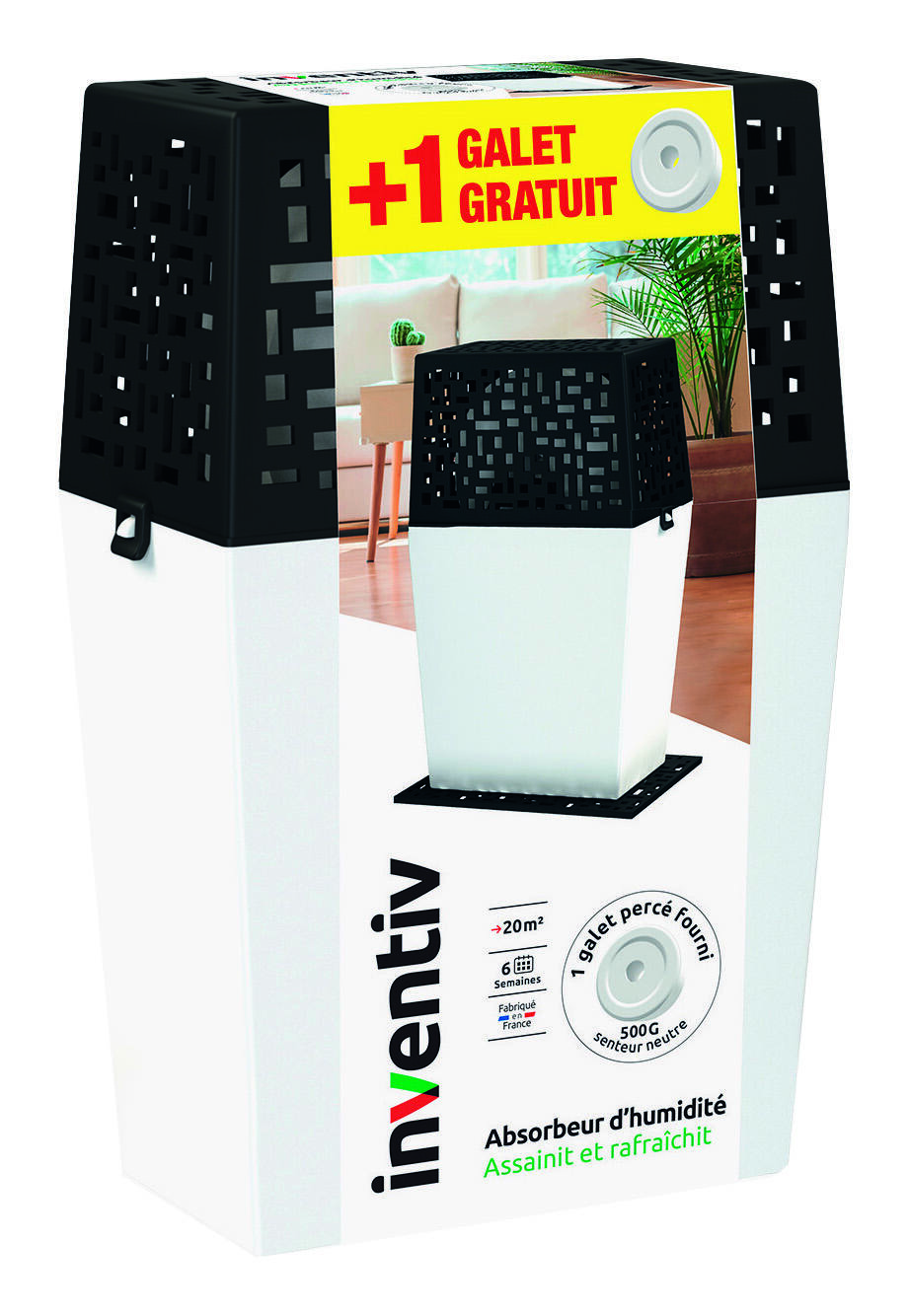 Absorbeur d'humidité recharge Médium 1+1 gratuite - INVENTIV