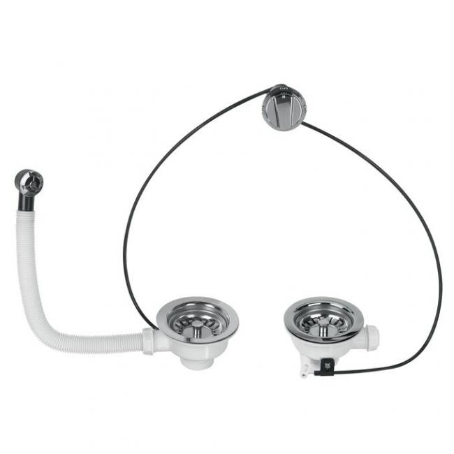 Bonde à panier pour évier 2 bacs Ø90mm - INVENTIV