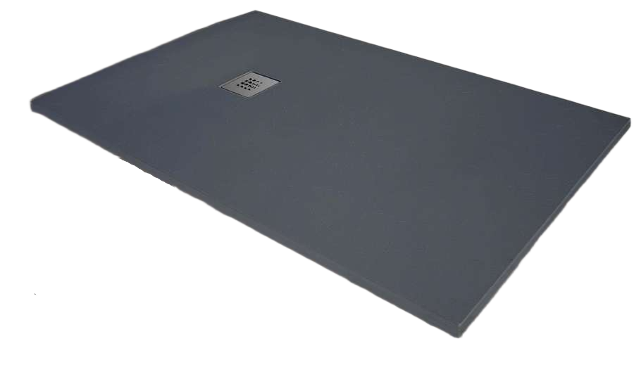 Receveur extra plat Mia 120x80x3cm Graphite Texture ardoise - INVENTIV
