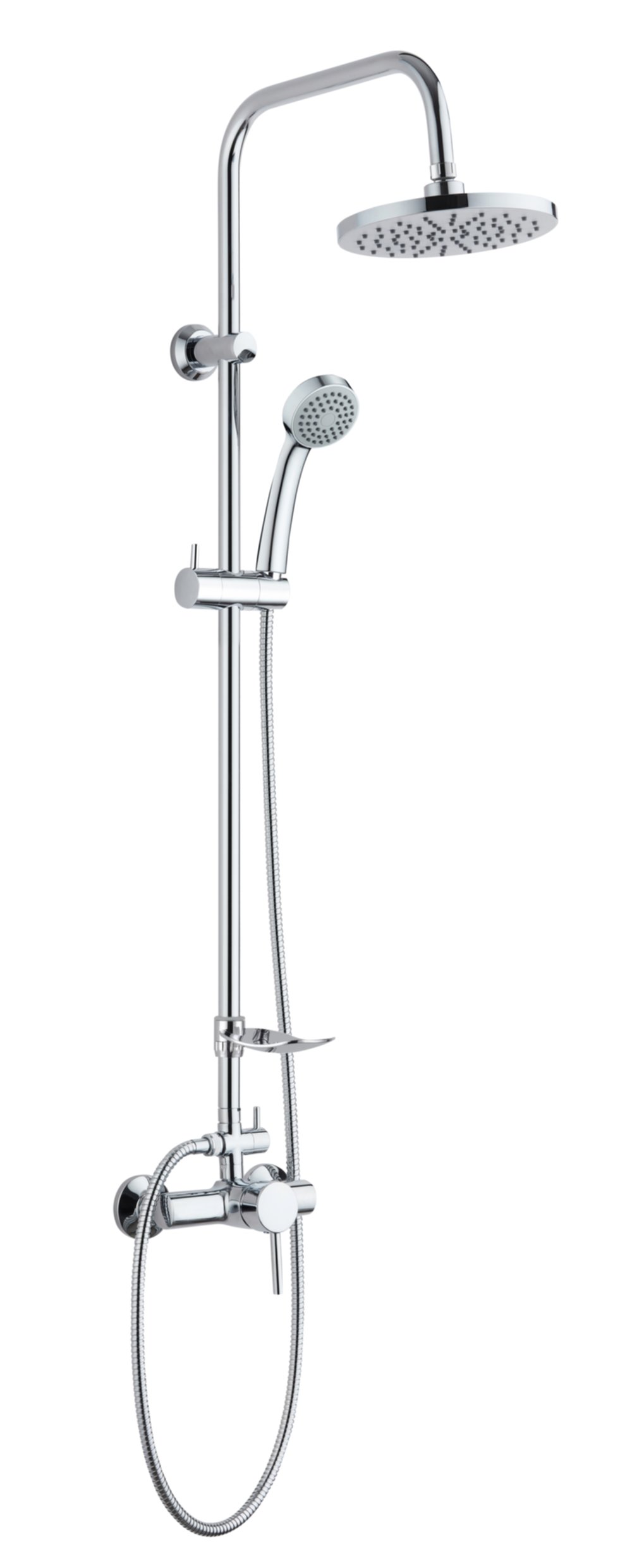 Colonne de douche avec robinetterie mécanique Muze chrome - INVENTIV