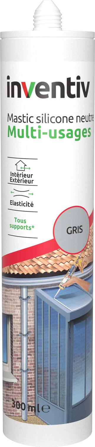 Mastic multiusage gris 300 mL - INVENTIV