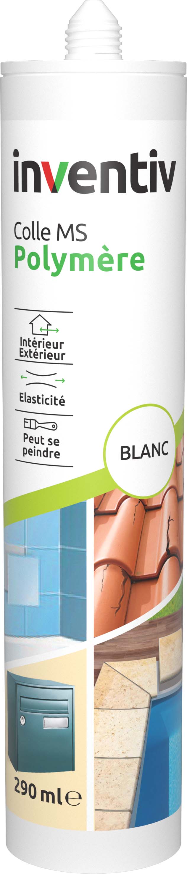 Colle MS polymère blanc 290 mL - INVENTIV