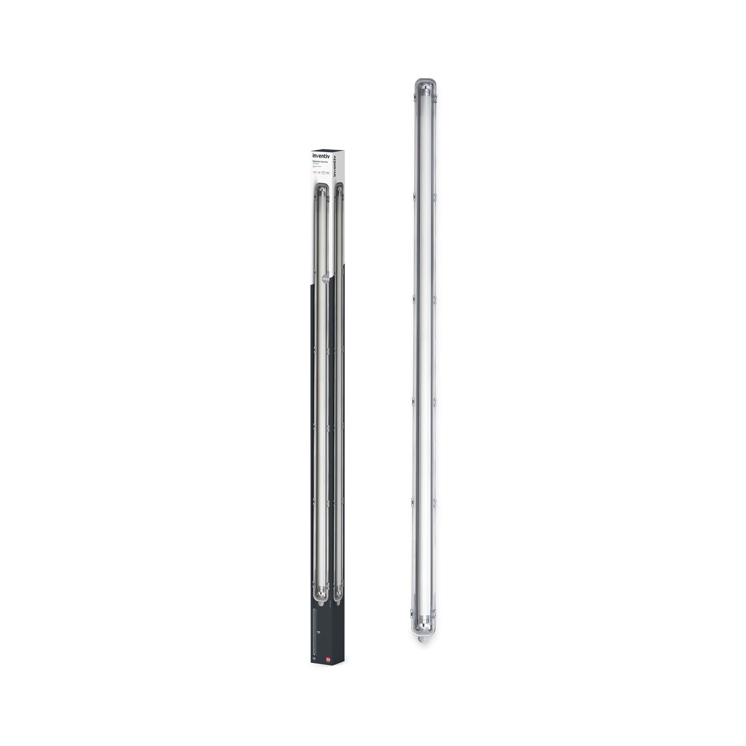 Réglette étanche simple pour garage 4000K L.120cm - INVENTIV