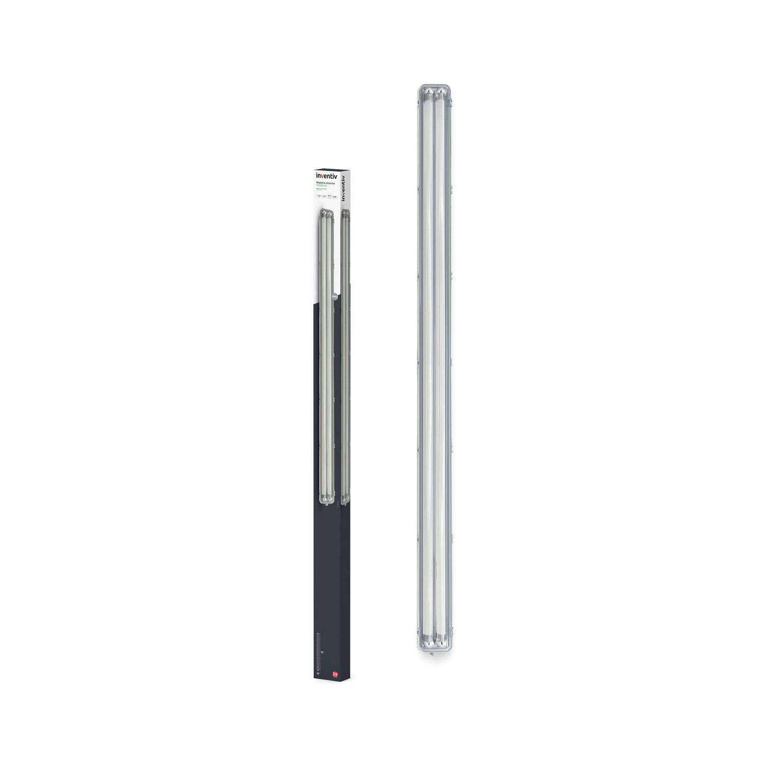 Réglette lumineuse IP65 150cm 2x20W 4000K - INVENTIV