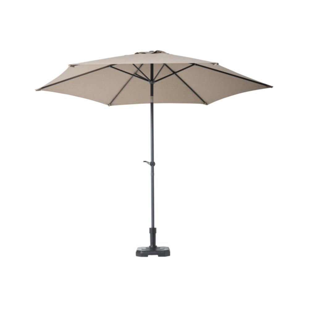 Parasol droit Solia Ø3m Taupe - INVENTIV