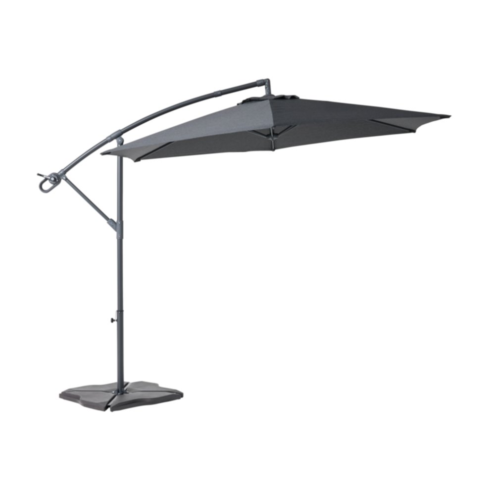 Parasol déporté Essentia Ø3m Gris - INVENTIV