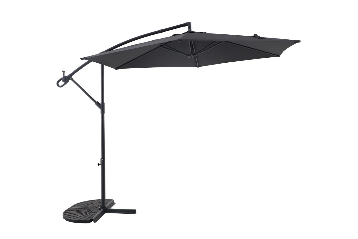 Parasol déporté Essentia Ø3m Gris - INVENTIV