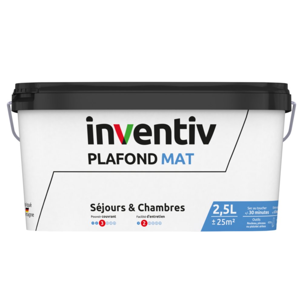 Peinture plafond mat 2,5L  - INVENTIV