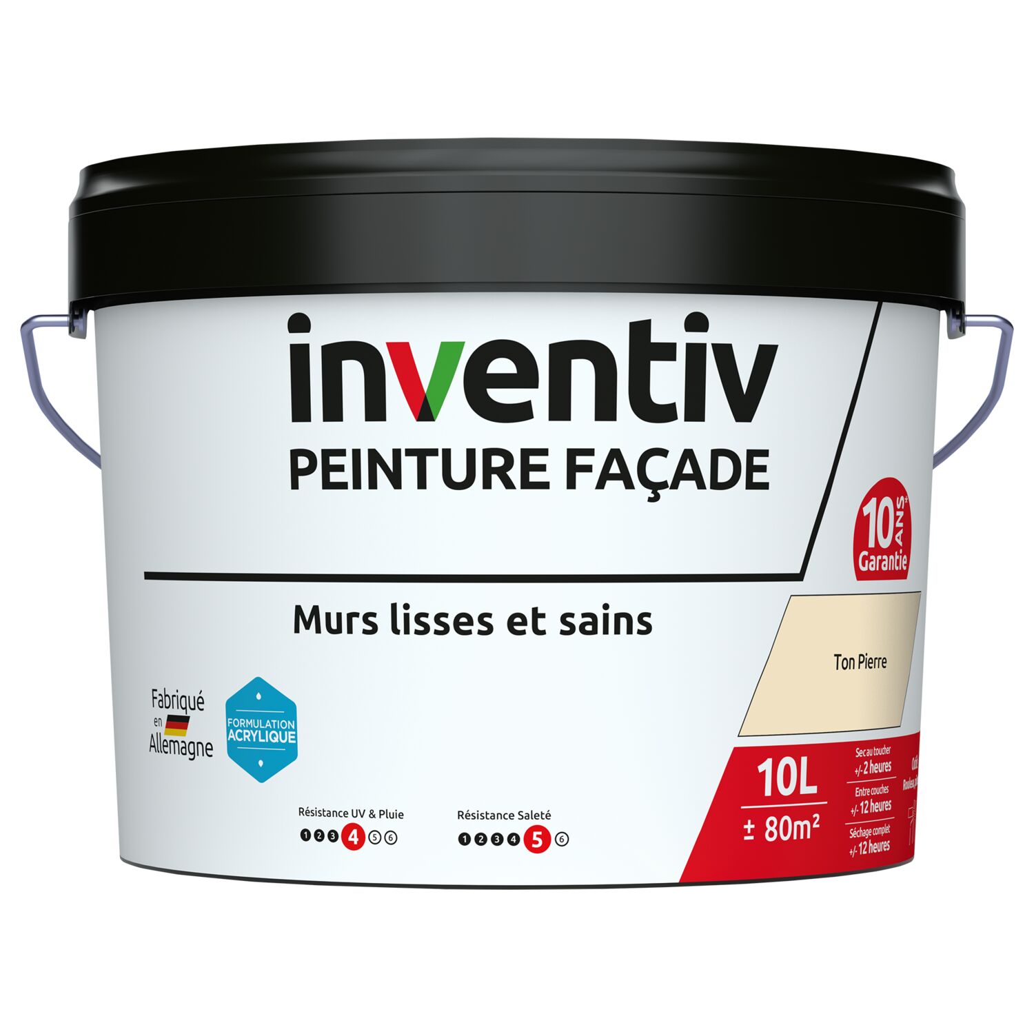 Peinture acrylique façade ton pierre 10L - INVENTIV