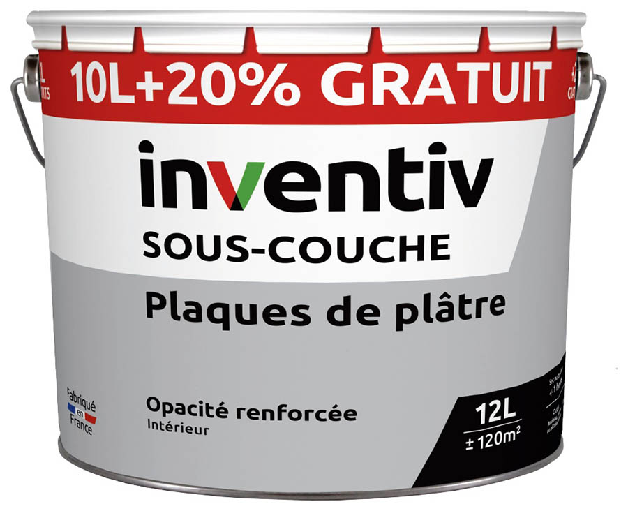 Sous-couche plâtre Pro 10L+2L gratuits - INVENTIV