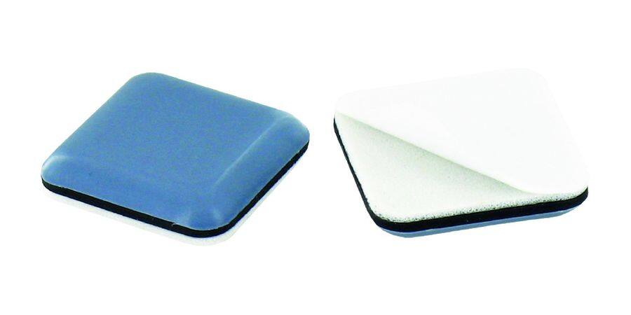 4 patins glisseurs PTFE 40x40mm gris - INVENTIV