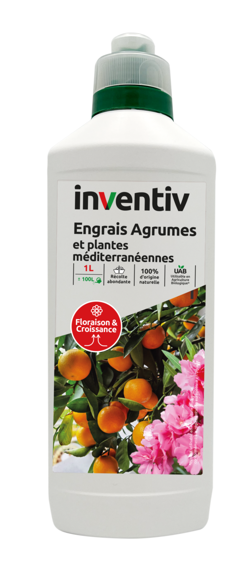 Engrais Agrumes & Plantes méditerranéennes 1L - INVENTIV