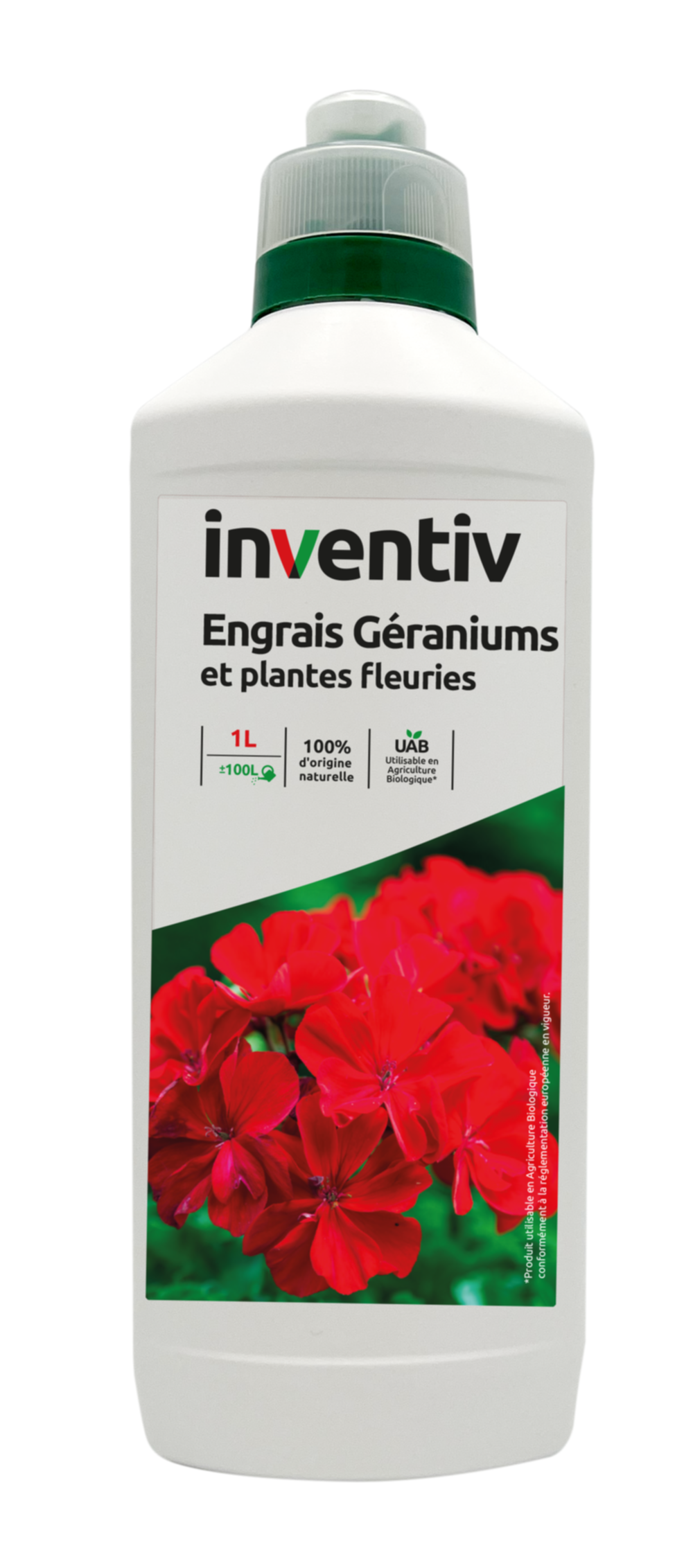 Engrais Géraniums et plantes fleuries 1L - INVENTIV