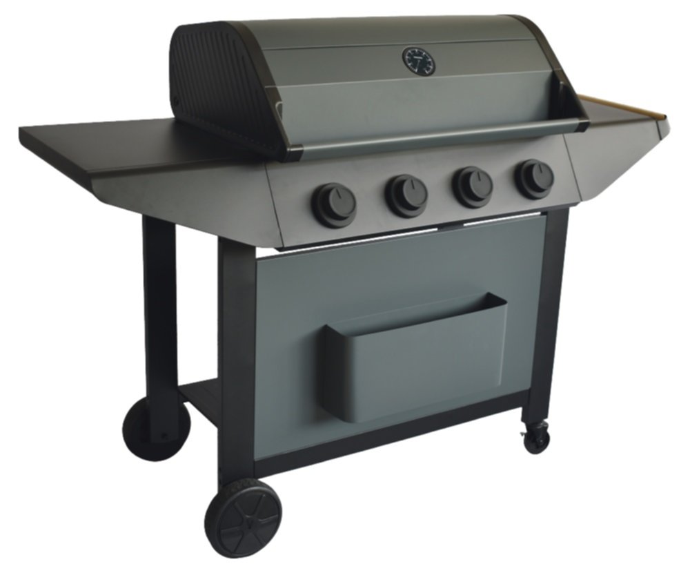 Barbecue à gaz Jais de 14kW Grill + Plancha fonte - INVENTIV