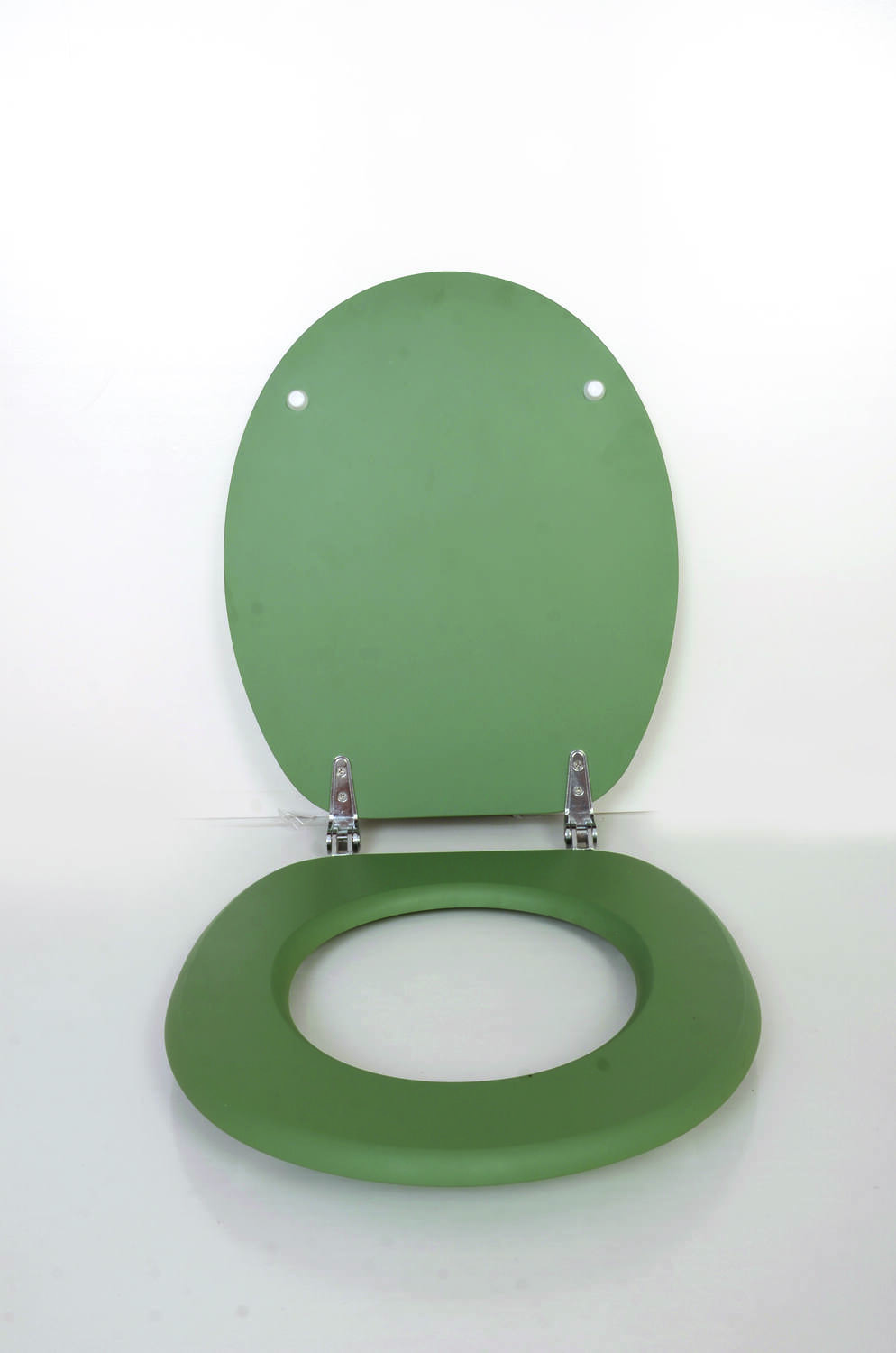 Abattant WC en bois MDF Noa frein de chute déclipsable kaki mat - INVENTIV