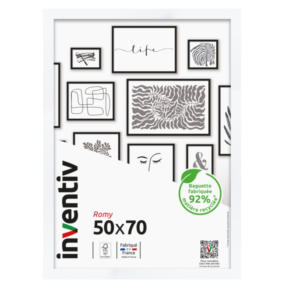 Cadre photo Romy 50x70cm blanc - INVENTIV
