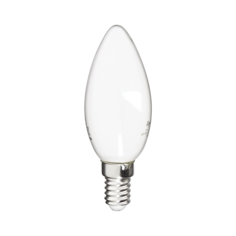3 ampoules Filament LED Flamme Opaque E14 470Lm 40W 4000K Blanc neutre - INVENTIV