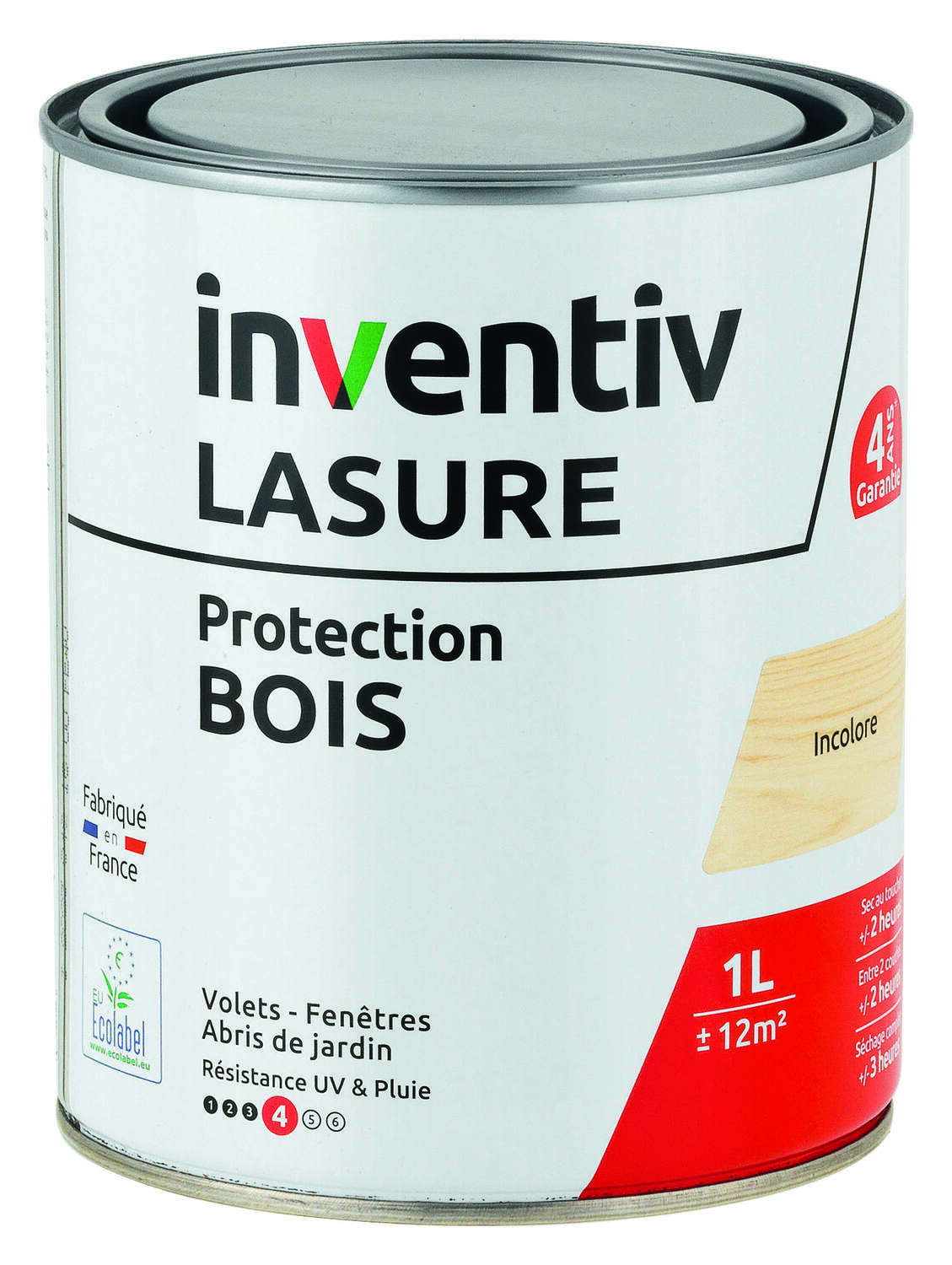 Lasure 4 ans incolore 1 L - INVENTIV