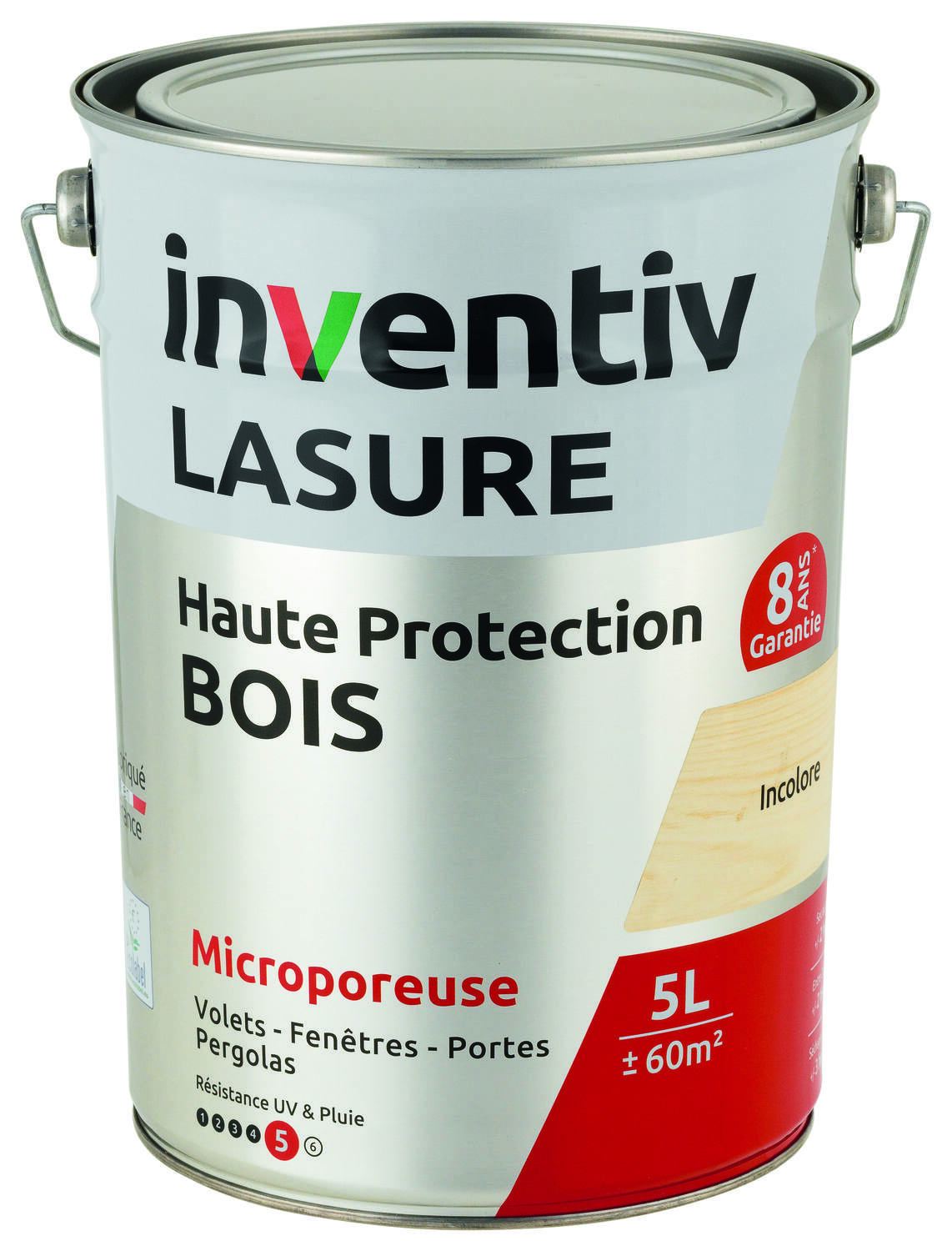 Lasure 8 ans Incolore 5L - INVENTIV