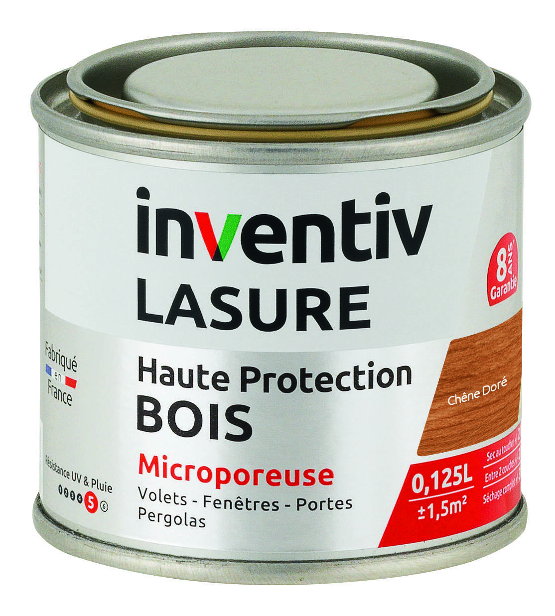 Lasure 8 ans Chêne Doré 0,125L - INVENTIV