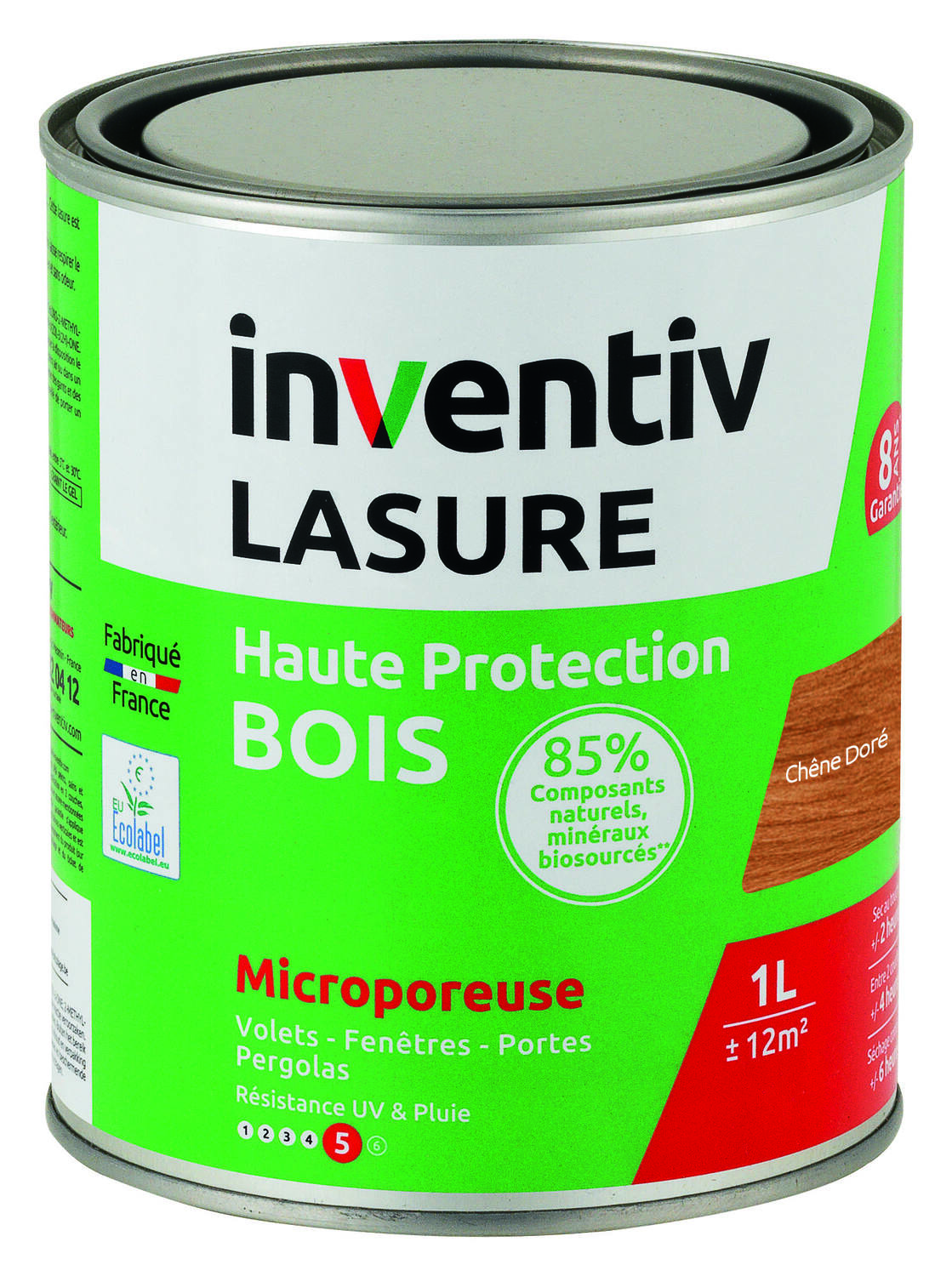 Lasure Bio 8 ans chêne Doré 1 L - INVENTIV