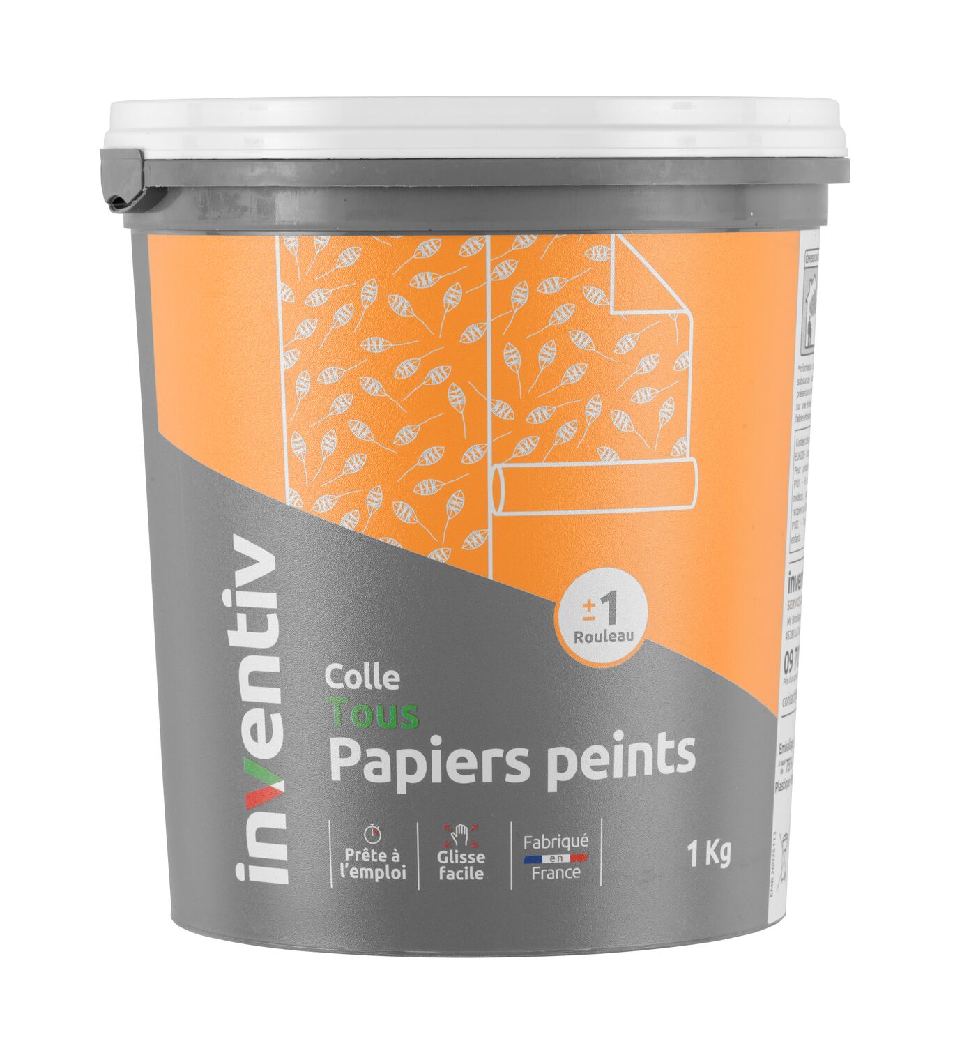 Colle pour Tous types Papiers Peints 1kg - INVENTIV