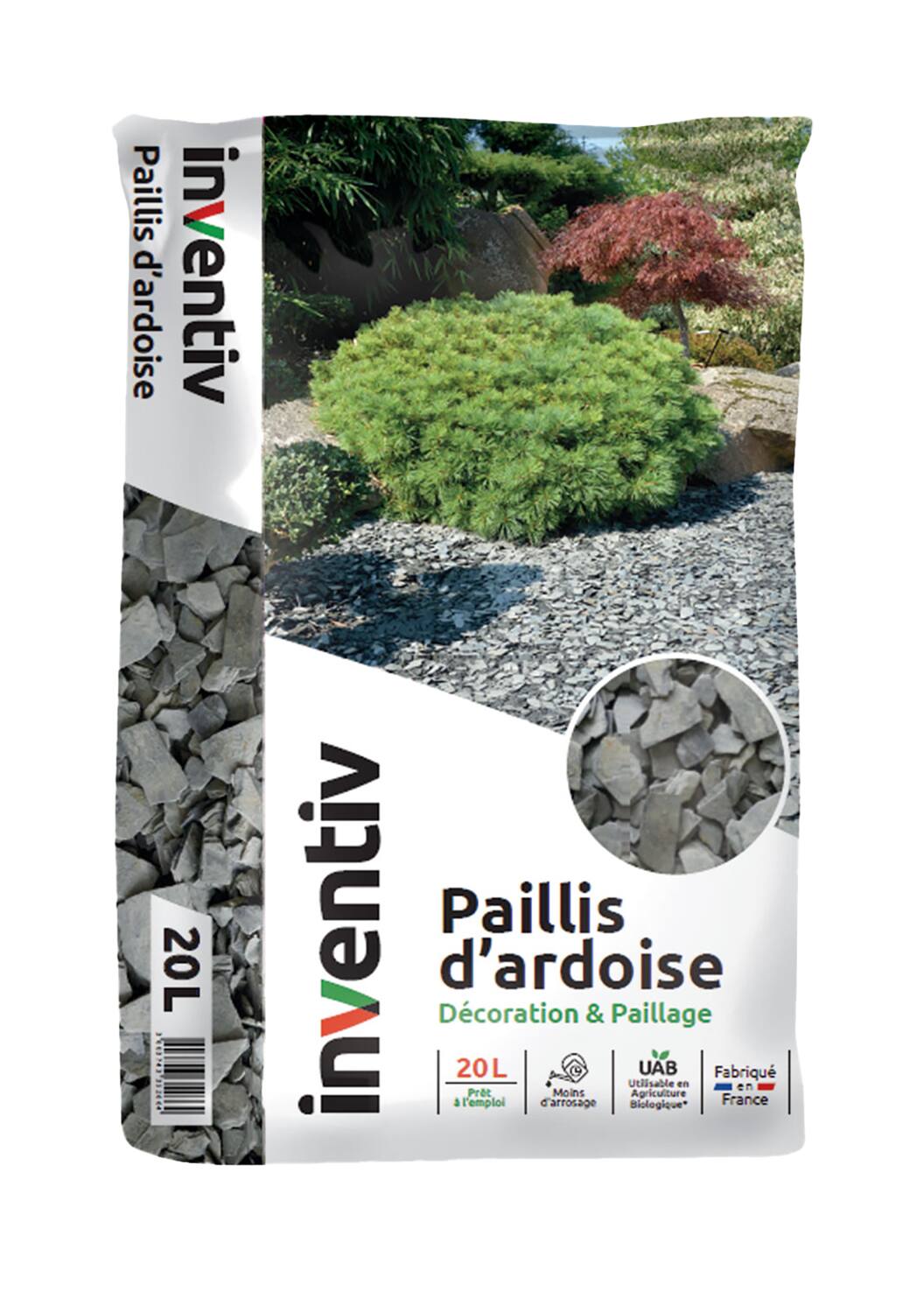 Paillis d'ardoise calibre 10/40mm 20L - INVENTIV