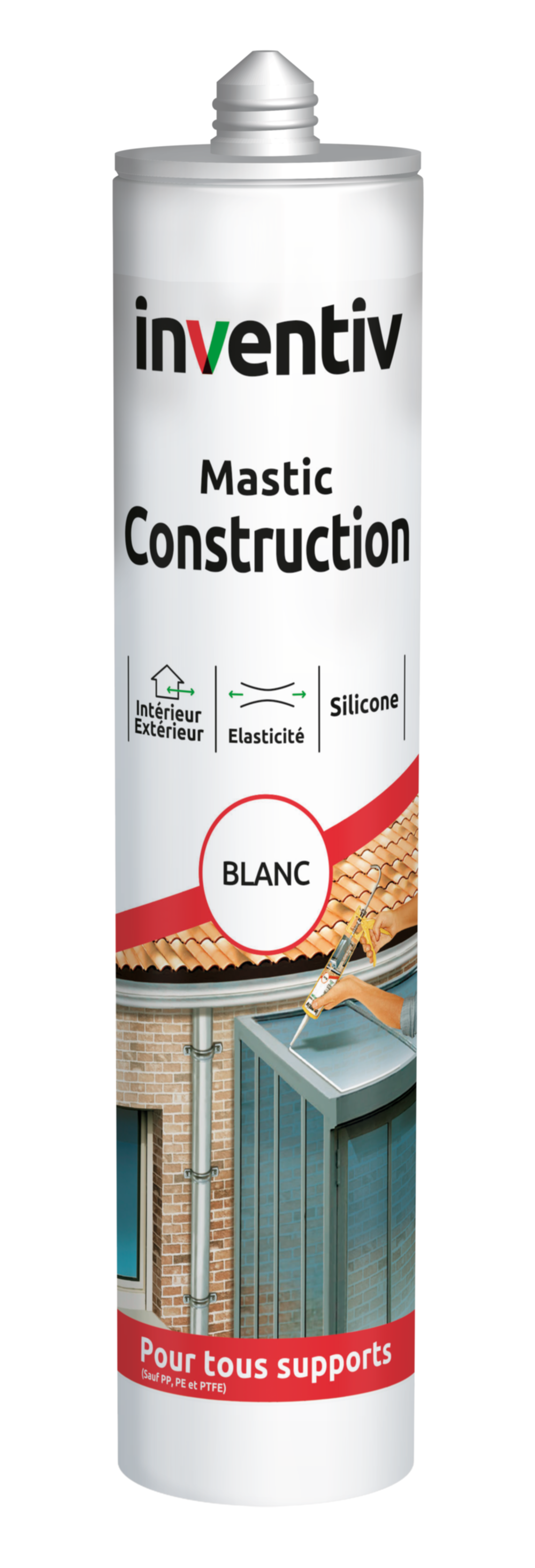 Mastic Construction Blanc 300ml - INVENTIV