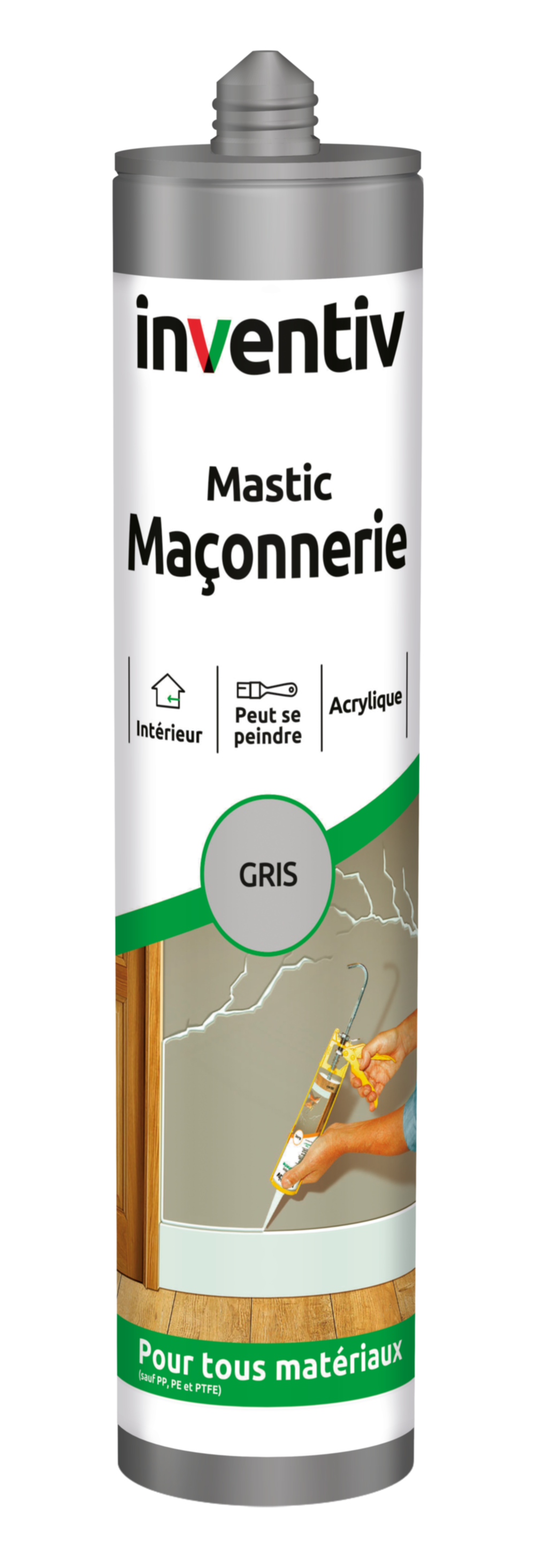 Mastic Maçonnerie Gris 300ml - INVENTIV