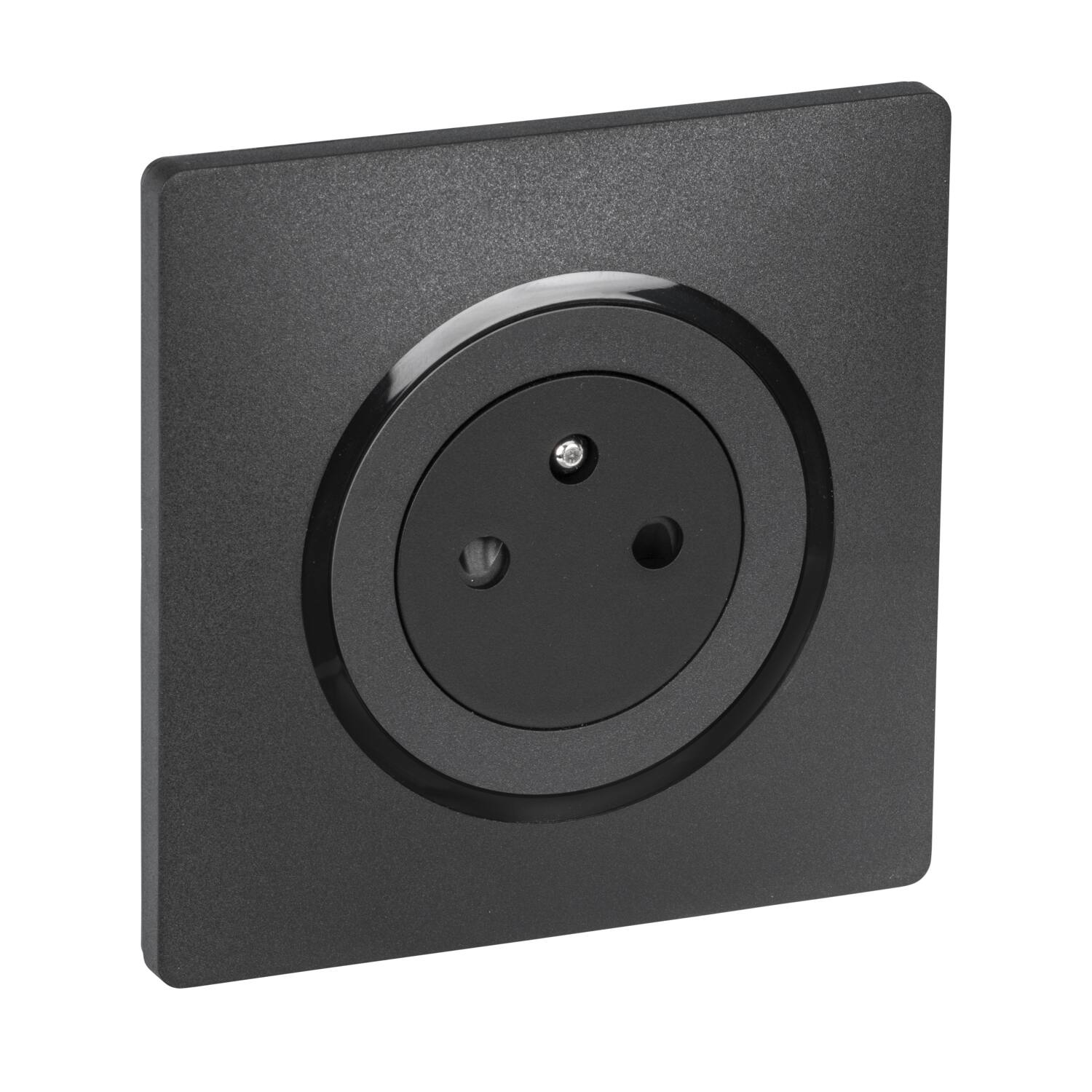 Prise Eclipse 2P+T noir - INVENTIV