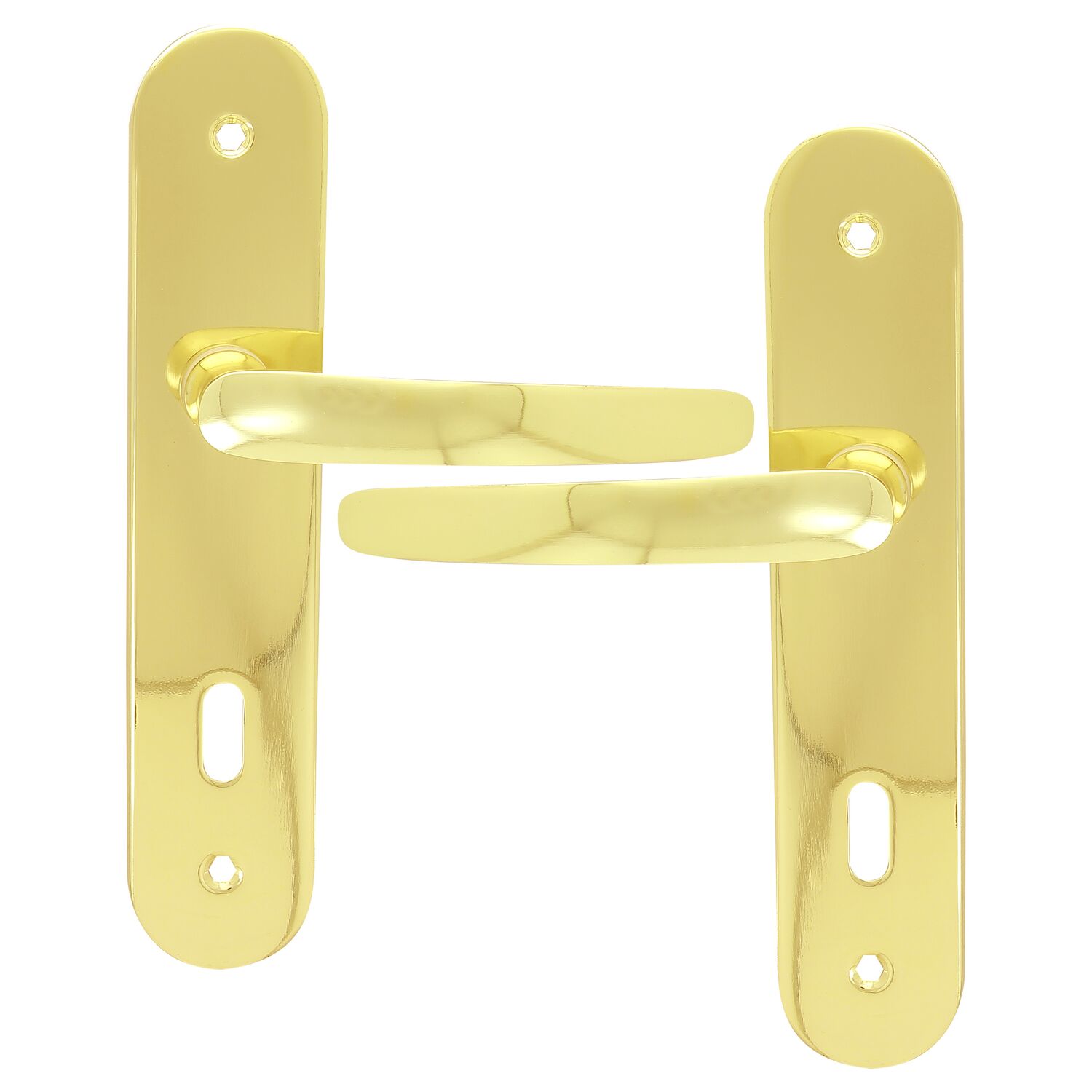 2 poignées de porte Raph entraxe 165 clé alu/acier nickel mat - INVENTIV