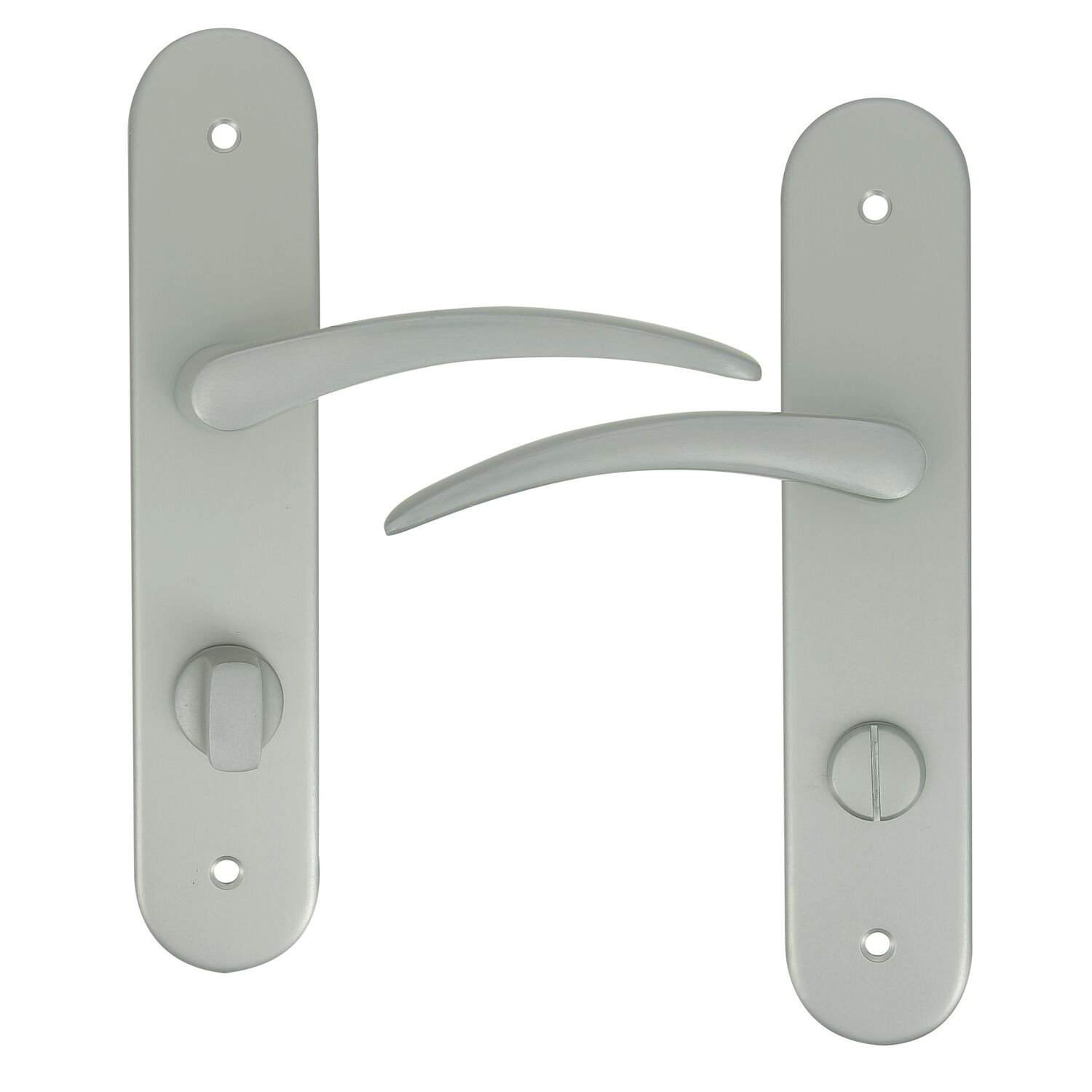 2 poignées de porte Tani entraxe 165 conda aluminium finition inox - INVENTIV