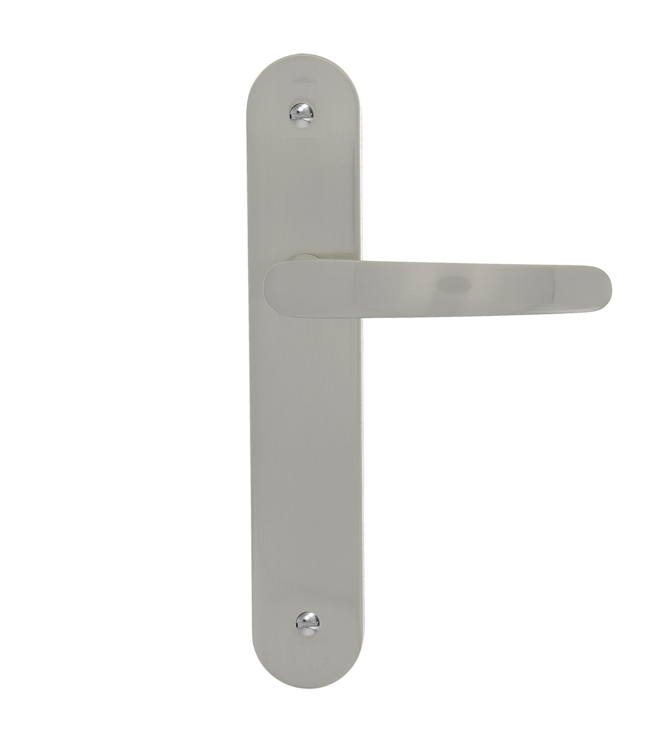 2 poignées de porte Abel entraxe 195 sans trou alu/acier noir mat - INVENTIV