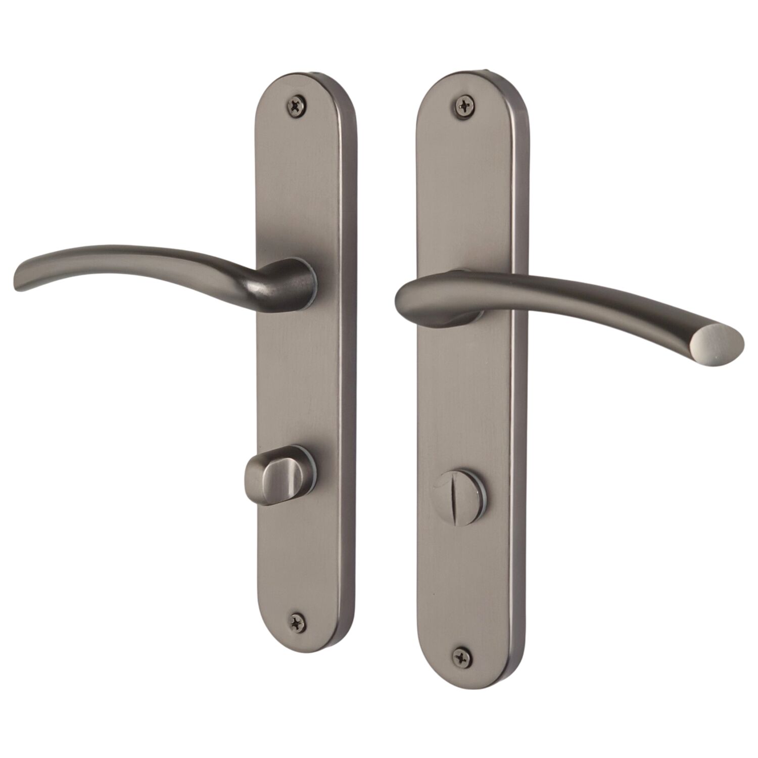 Poignée de porte Côme entraxe 195 condamnation ocre alu - INVENTIV