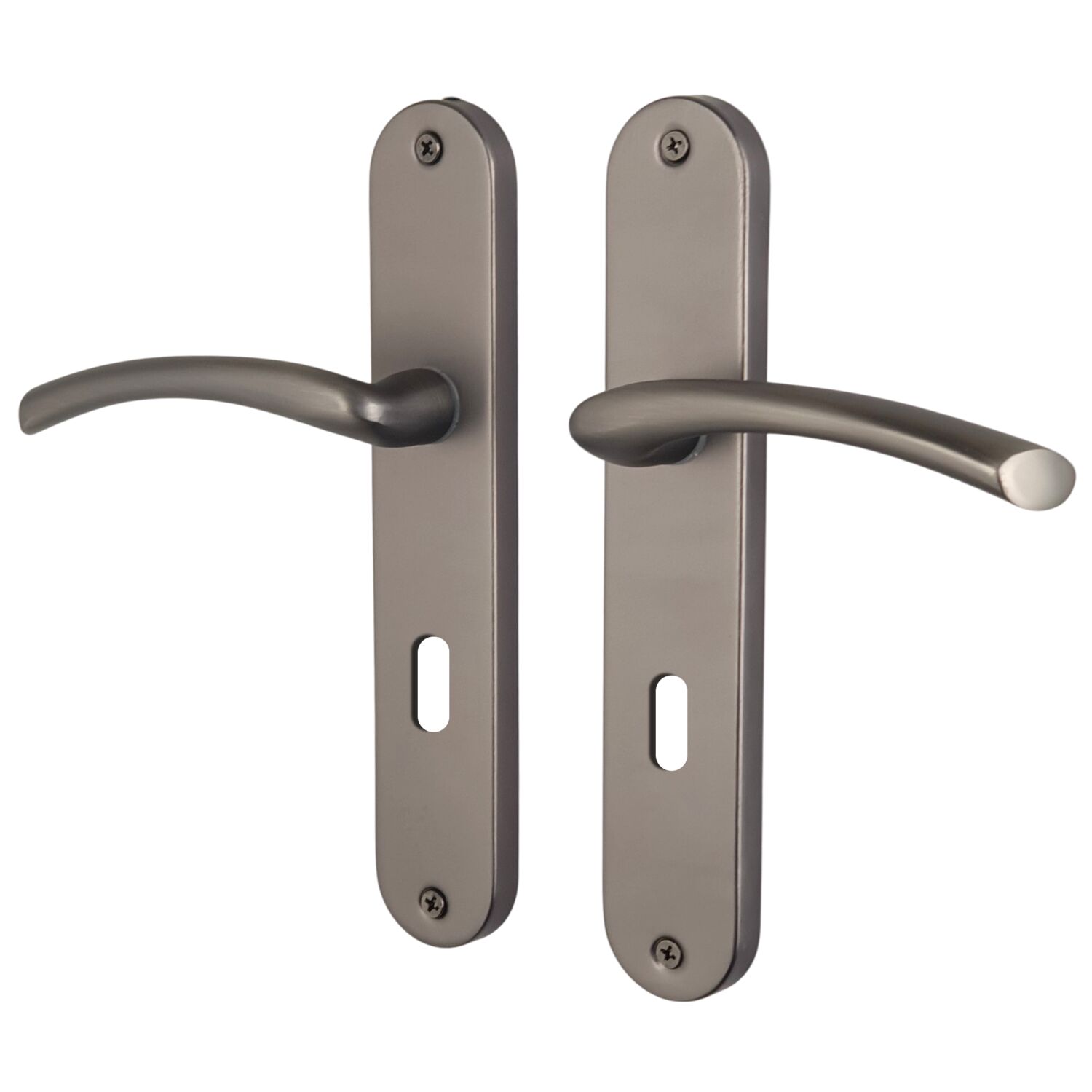 Poignée de porte Côme entraxe 195 clé ocre alu - INVENTIV
