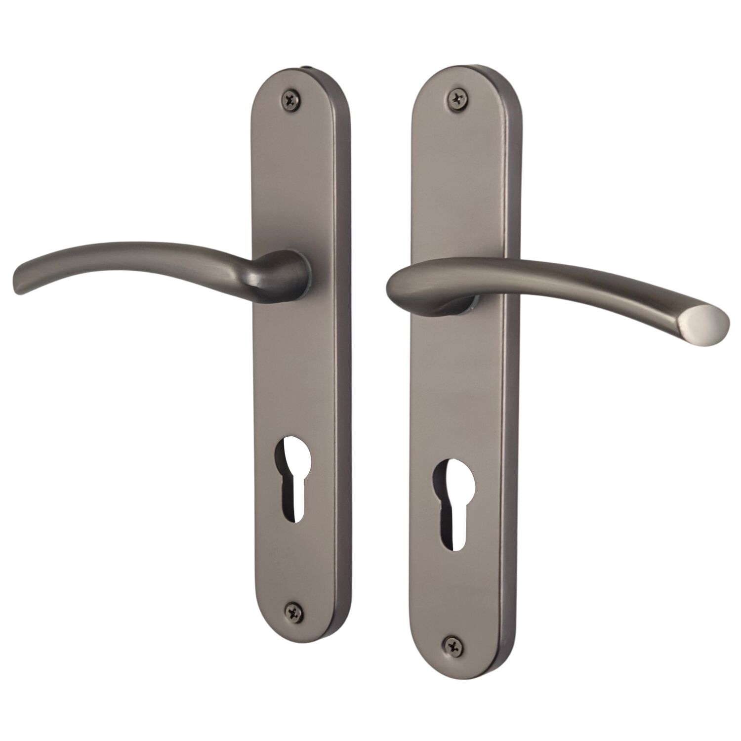 Poignée de porte extérieure Côme entraxe 195 cylindre ocre alu - INVENTIV