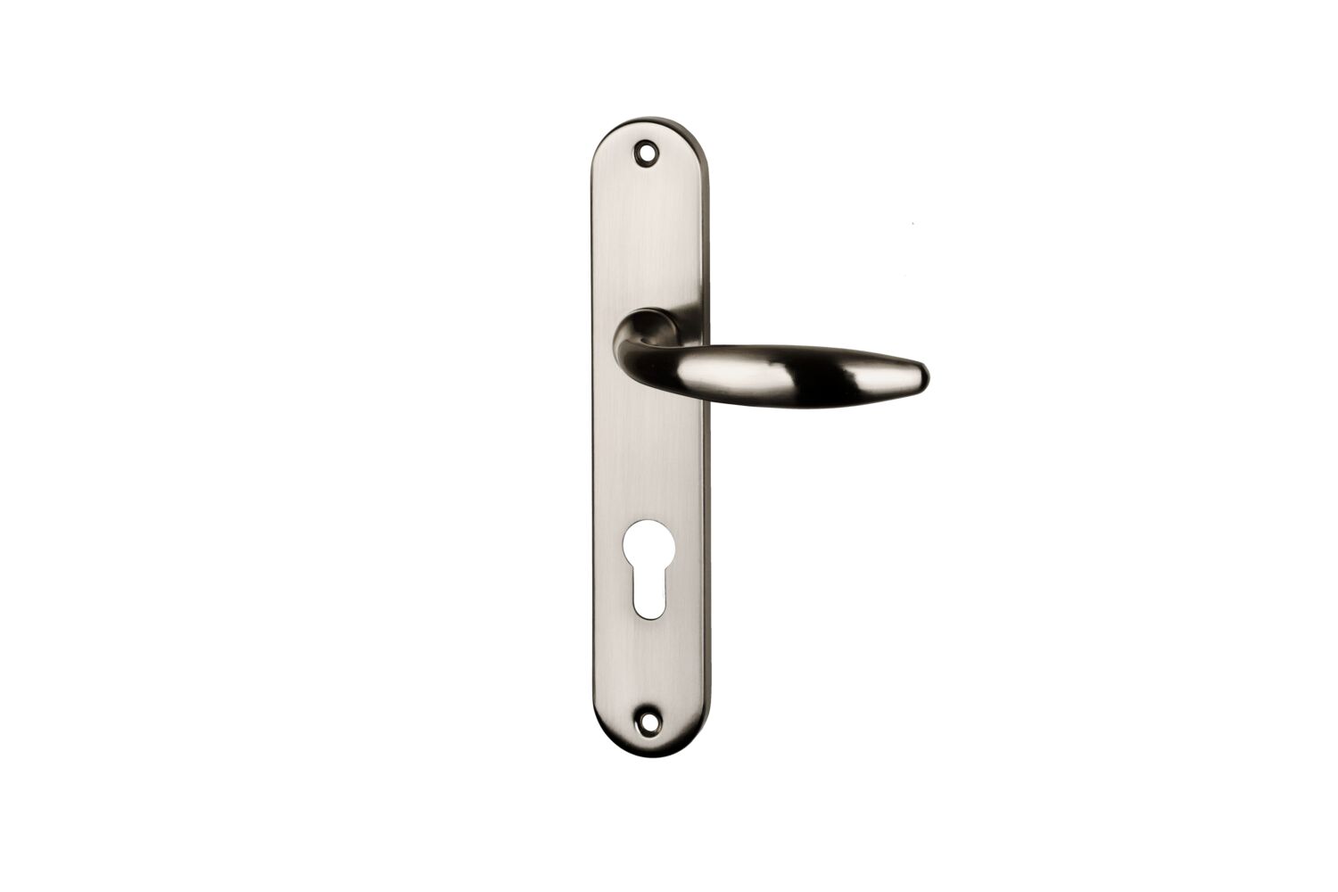 Poignée de porte extérieure Pablo entraxe 195 cylindre nickel alu  - INVENTIV